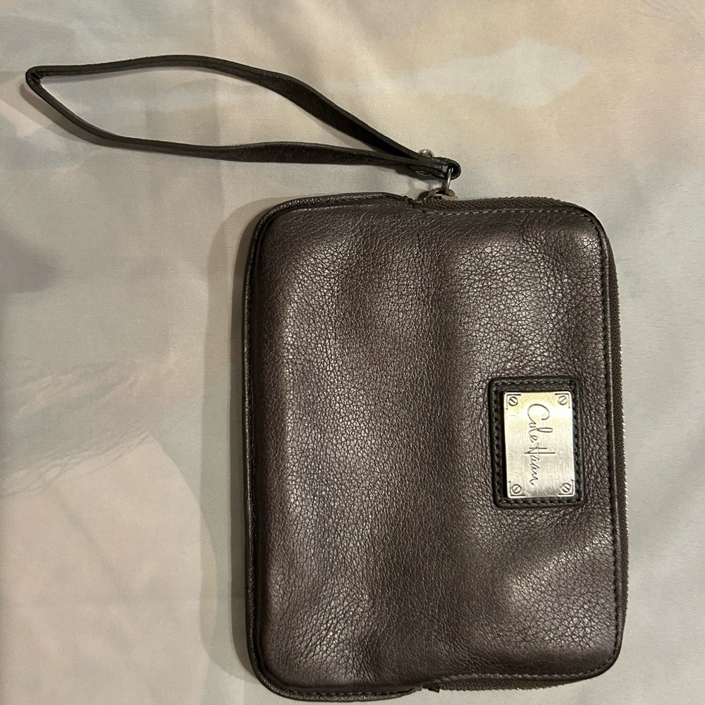 Cole Haan Grey Leather wristlet